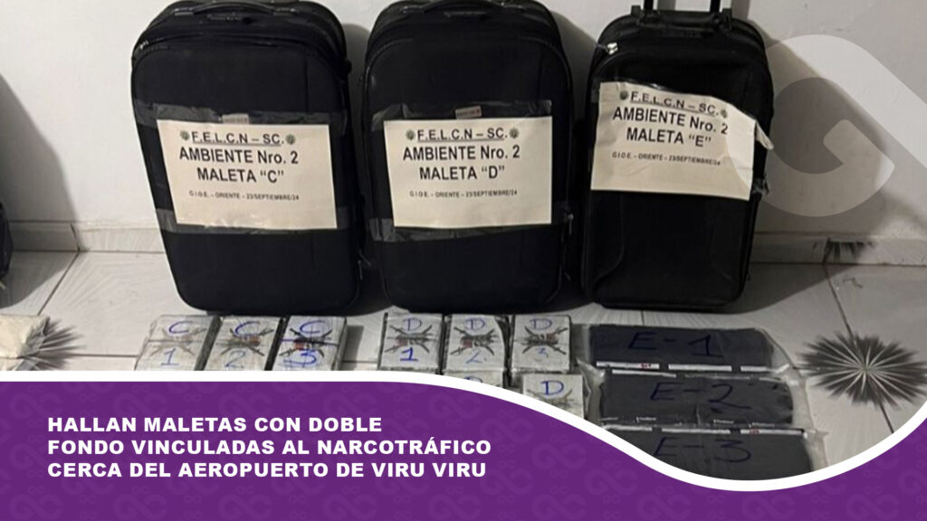 Hallan maletas con doble fondo vinculadas al narcotráfico cerca del aeropuerto de Viru Viru