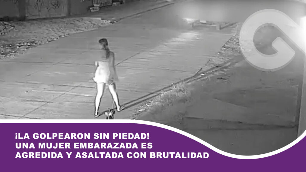 ¡La golpearon sin piedad! Una mujer embarazada es agredida y asaltada con brutalidad