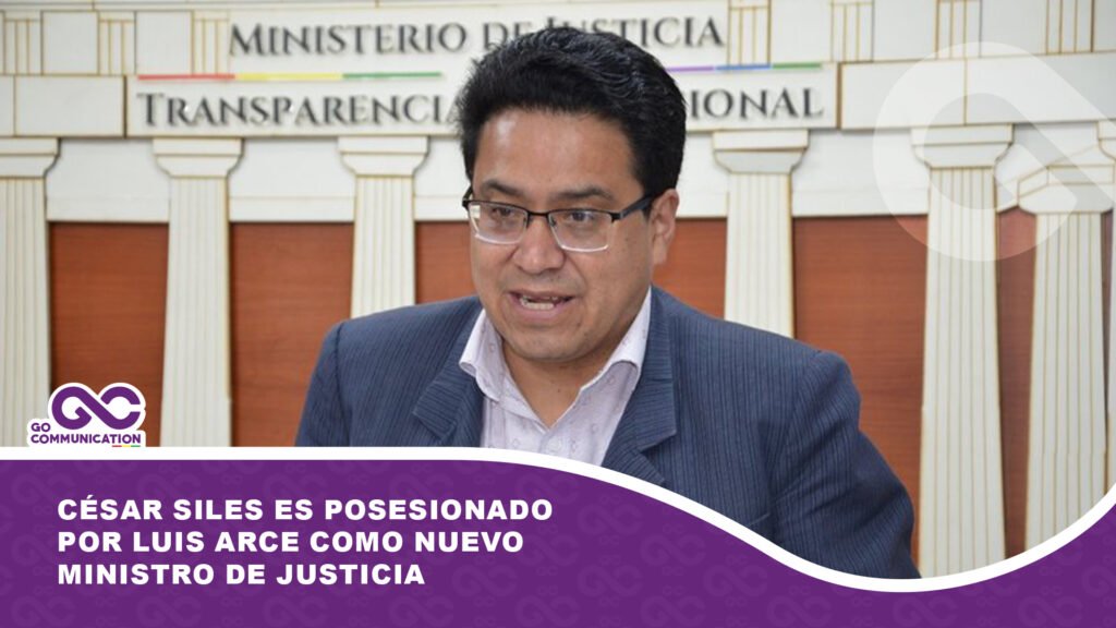 César Siles es posesionado por Luis Arce como nuevo ministro de Justicia