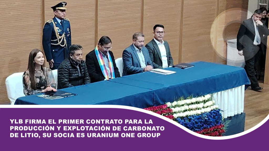 YLB firma el primer contrato para la producción y explotación de carbonato de litio, su socia es Uranium One Group