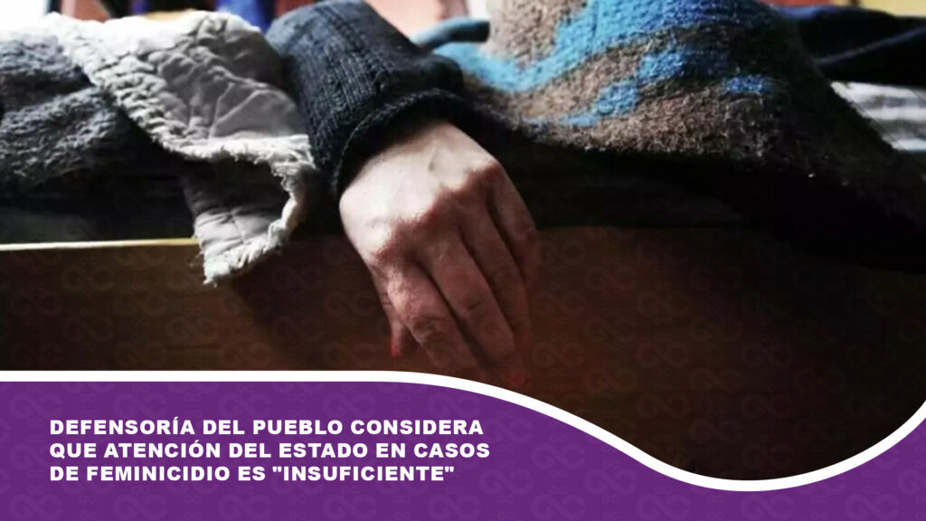 Defensoría del Pueblo considera que atención del Estado en casos de feminicidio es «insuficiente»