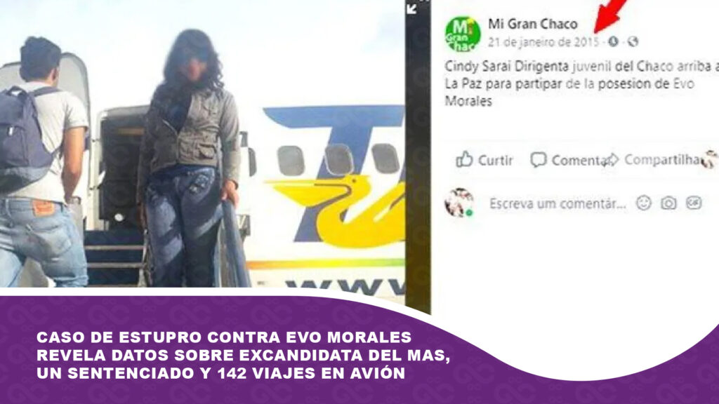 Caso de estupro contra Evo Morales revela datos sobre excandidata del MAS, un sentenciado y 142 viajes en avión