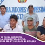 Abrogación de pausa ambiental y respeto a la candidatura de Evo, las condiciones del evismo para el diálogo