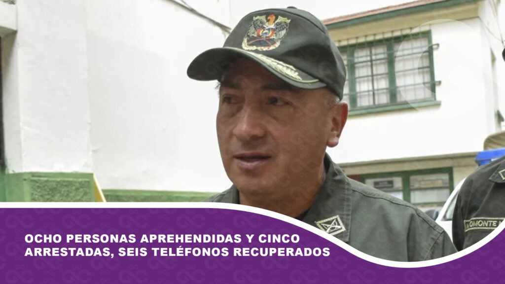 Ocho personas aprehendidas, cinco arrestadas y seis teléfonos recuperados, tras operativo