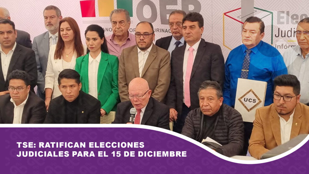 TSE: Ratifican elecciones judiciales para el 15 de diciembre