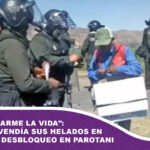 «Debo ganarme la vida»: Abuelito vendía sus helados en medio del desbloqueo y explosiones de dinamitas que caían en Parotani