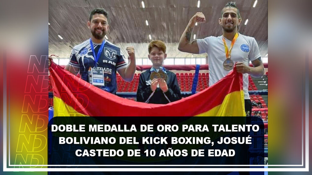 Doble medalla de oro para talento boliviano del Kick Boxing, Josué Castedo de 10 años de edad