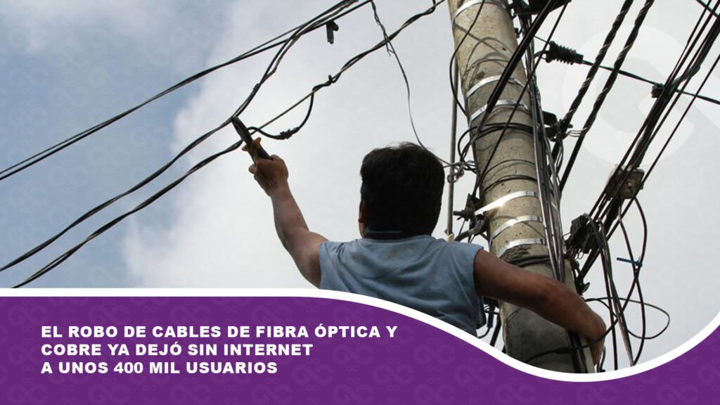 El robo de cables de fibra óptica y cobre ya dejó sin internet a unos 400 mil usuarios