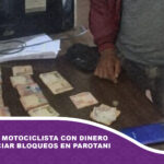 Capturan a motociclista con dinero para financiar bloqueos en Parotani