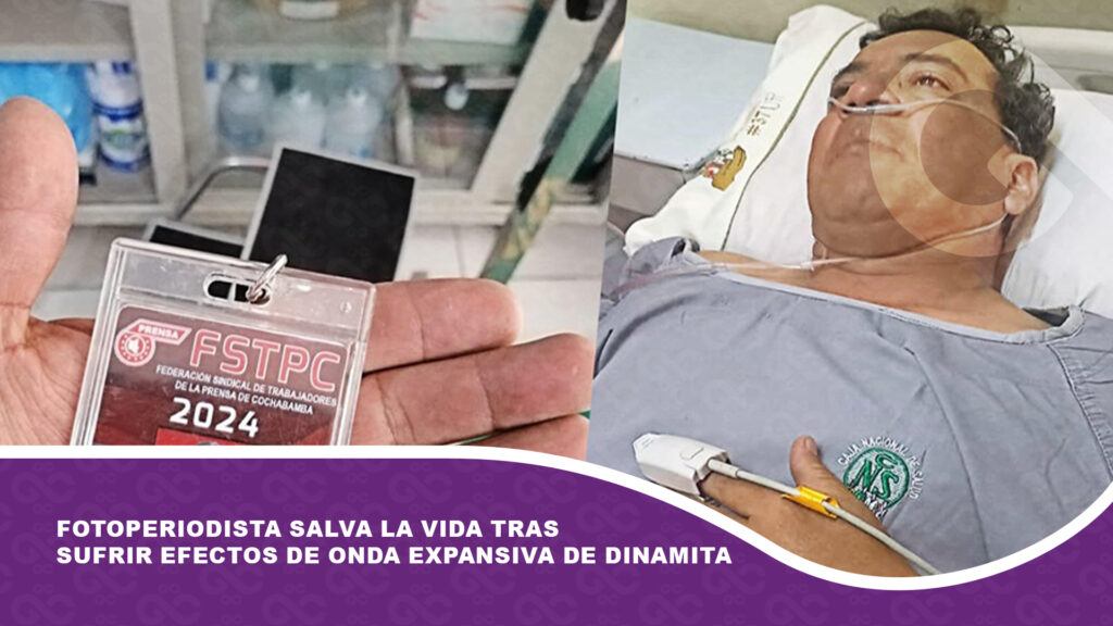 Fotoperiodista salva la vida tras sufrir efectos de onda expansiva de dinamita