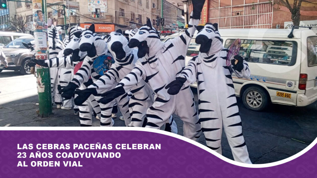 Las cebras paceñas celebran 23 años coadyuvando al orden vial