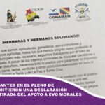 Los participantes en el pleno de la CSUTCB emitieron una declaración sobre la retirada del apoyo a Evo Morales