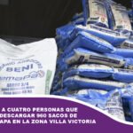Aprehenden a cuatro personas que pretendían descargar 960 sacos de arroz de Emapa en la zona Villa Victoria