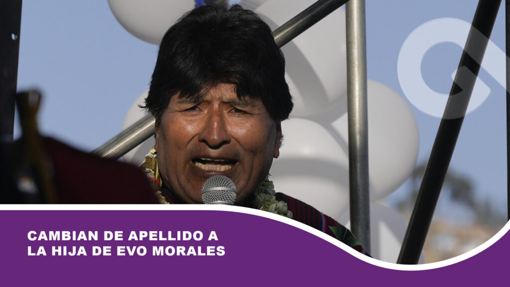 Cambian el apellido a la hija de Evo Morales