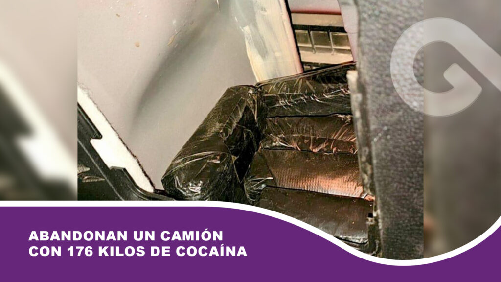 Abandonan un camión con 176 kilos de cocaína