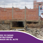 No figura en los planos, pero el río existe: Son al menos 10 casas que se construyeron sobre un cauce de El Alto