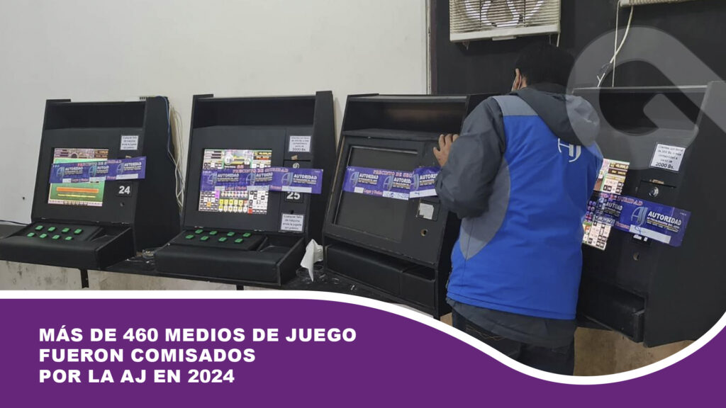 Más de 460 medios de juego fueron comisados por la AJ en 2024