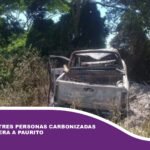 Encuentran tres personas carbonizadas en la carretera a Paurito