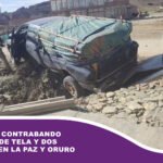 Comisan al contrabando 626 rollos de tela y dos vehículos en La Paz y Oruro