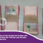 Una mujer halló Bs 50.000 en plena vía pública y decidió no tocar los fajos; llamó a la Policía