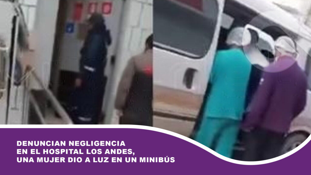 Denuncian negligencia en el Hospital Los Andes, una mujer dio a luz en un minibús