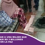 Interceptan a una mujer que llevaba casi Bs 3 millones en un bus en La Paz