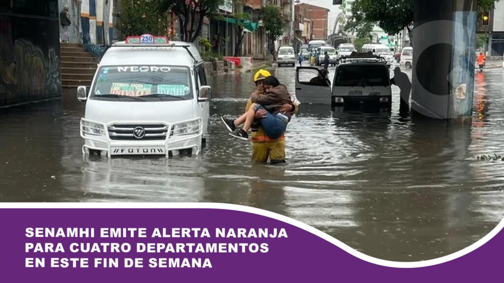Senamhi emite alerta naranja para cuatro departamentos en este fin de semana