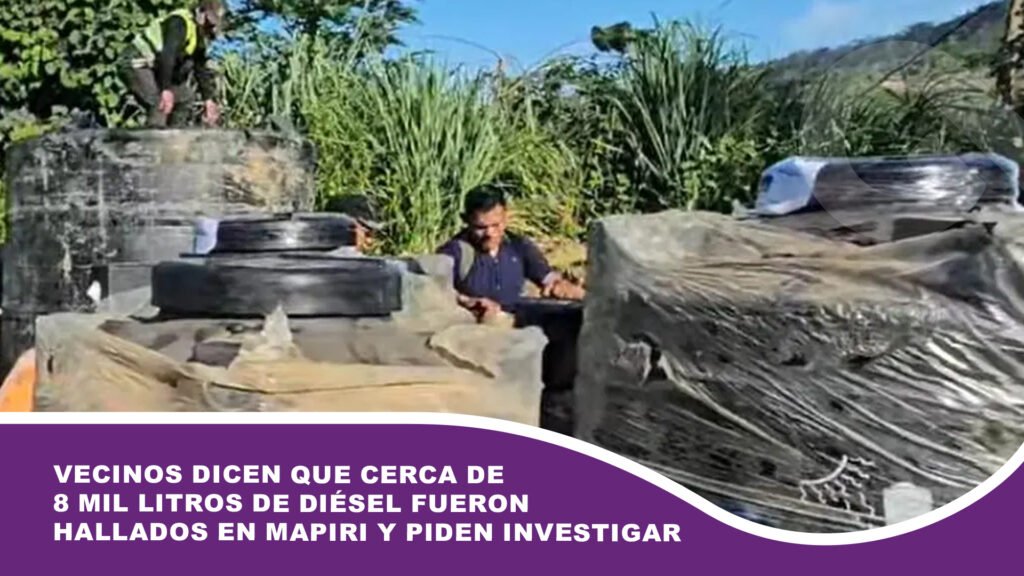 Vecinos dicen que cerca de 8 mil litros de diésel fueron hallados en Mapiri y piden investigar