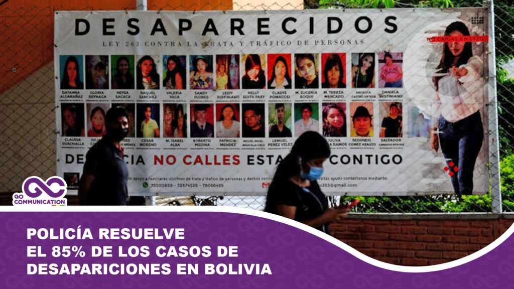 Policía resuelve el 85% de los casos de desapariciones en Bolivia