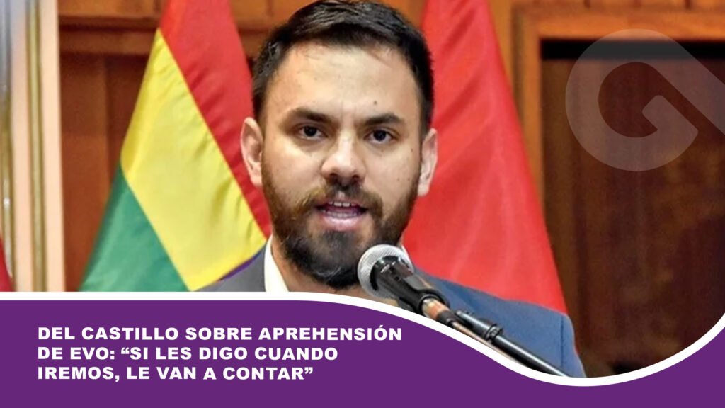 Del Castillo sobre aprehensión de Evo: “Si les digo cuando iremos, le van a contar”