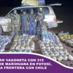 Interceptan vagoneta con 315 paquetes de marihuana en Potosí, cerca de la frontera con Chile