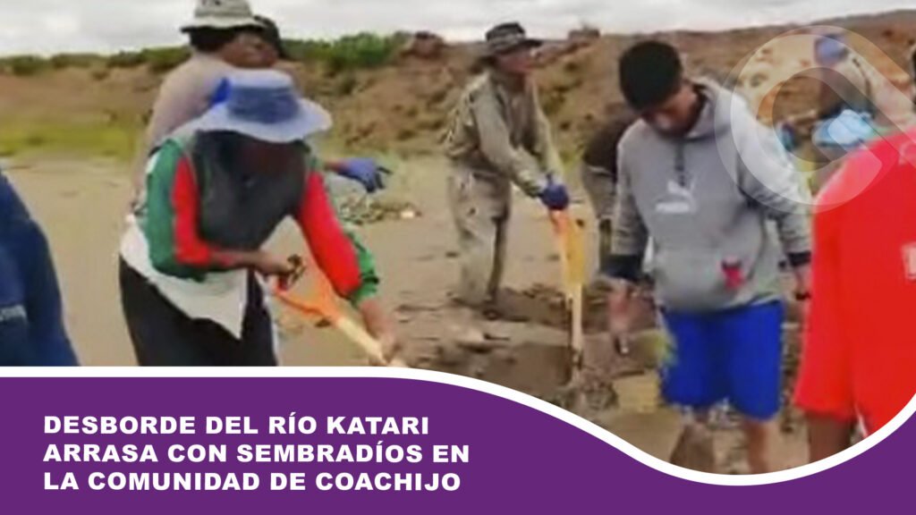 Desborde del río Katari arrasa con sembradíos en la comunidad de Coachijo