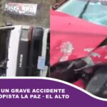 Reportan un grave accidente en la Autopista La Paz – El Alto