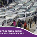 Choferes proponen subir el pasaje a Bs 2,50 en La Paz