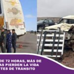 En menos de 72 horas, más de 70 personas pierden la vida en accidentes de tránsito