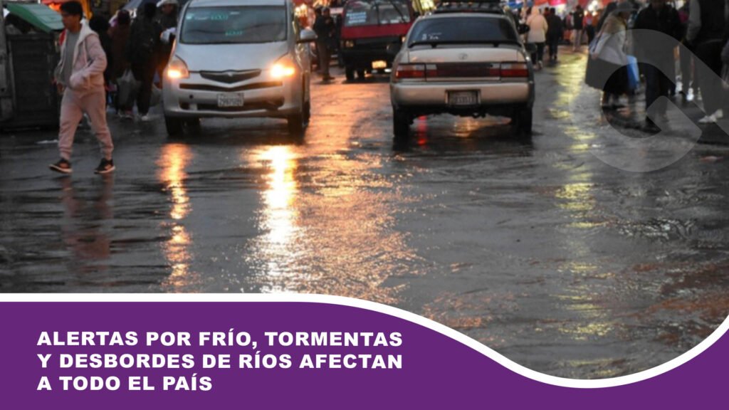 Alertas por frío, tormentas y desbordes de ríos afectan a todo el país