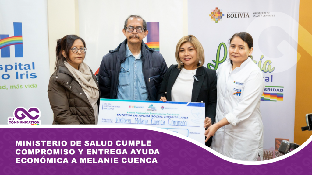 Ministerio de salud cumple compromiso y entrega ayuda económica a Melanie Cuenca