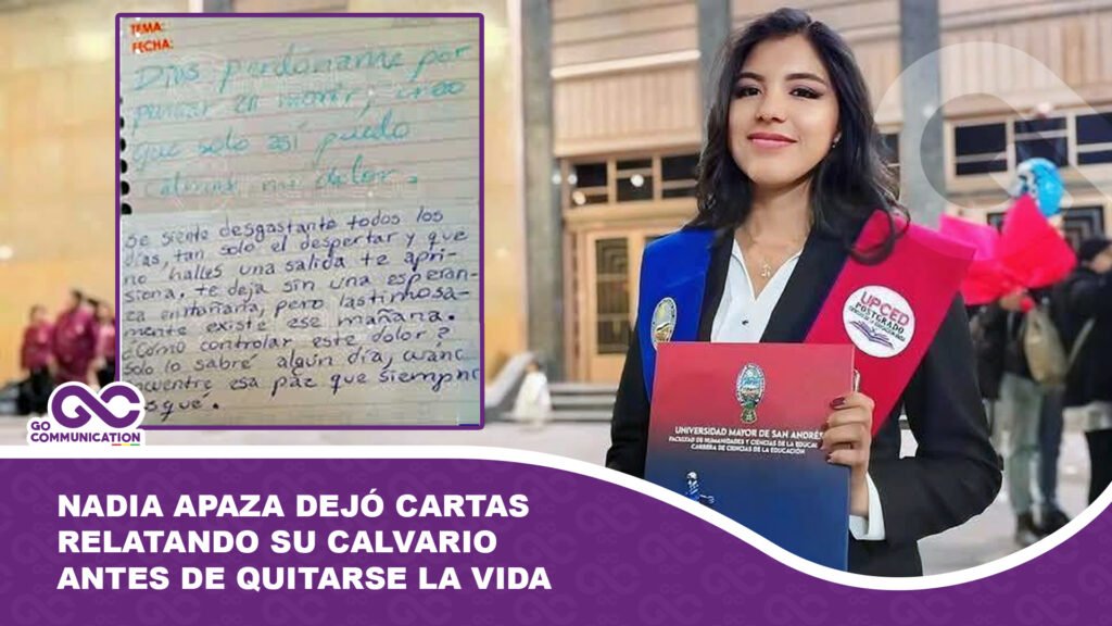 Nadia dejó cartas relatando el calvario que vivió antes de quitarse la vida