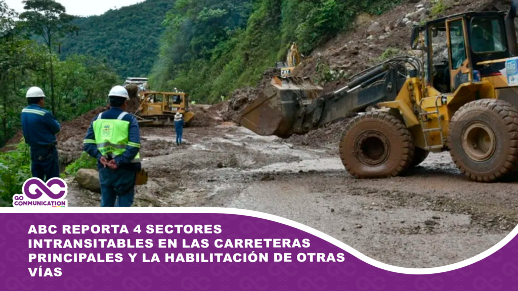 ABC reporta 4 sectores intransitables en las carreteras principales y la habilitación de otras vías