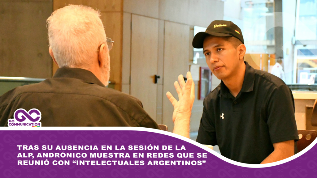 Tras su ausencia en la sesión de la ALP, Andrónico muestra en redes que se reunió con “intelectuales argentinos”
