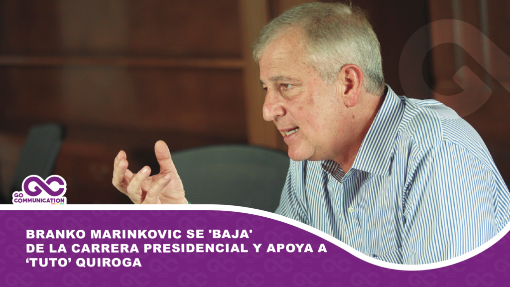 Branko Marinkovic se ‘baja’ de la carrera presidencial y apoya a ‘Tuto’ Quiroga