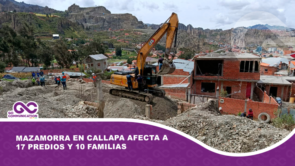 Mazamorra en Callapa afecta a 17 predios y 10 familias