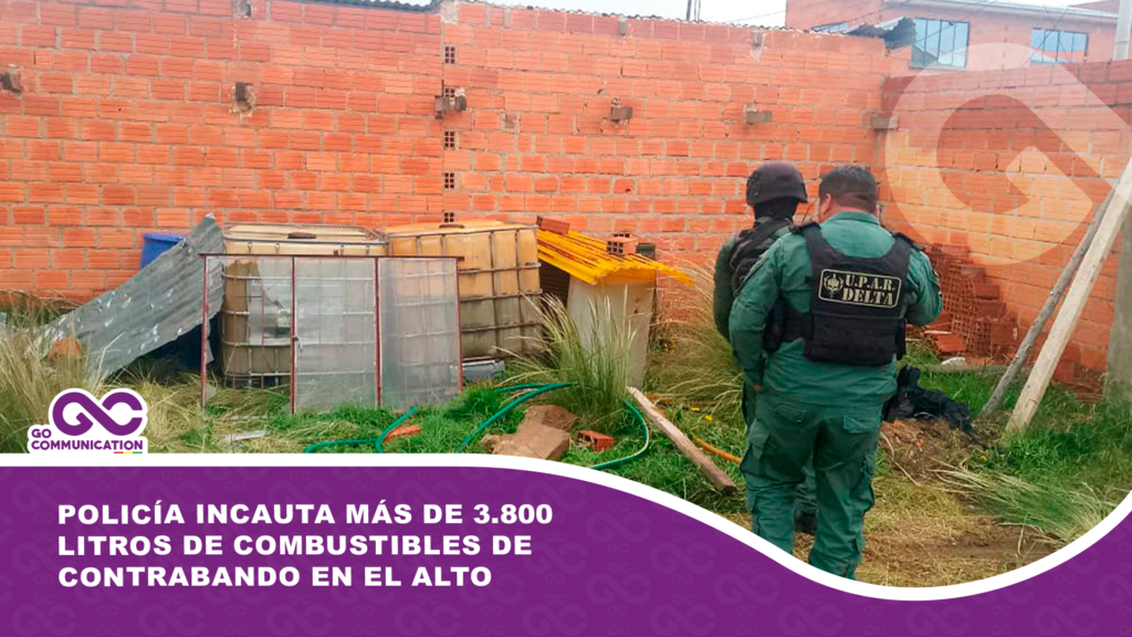 Policía incauta más de 3.800 litros de combustibles de contrabando en El Alto