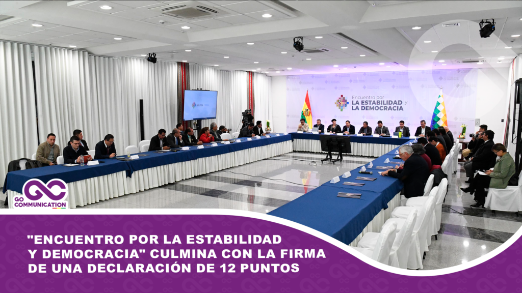 «Encuentro por la Estabilidad y Democracia» culmina con la firma de una declaración de 12 puntos