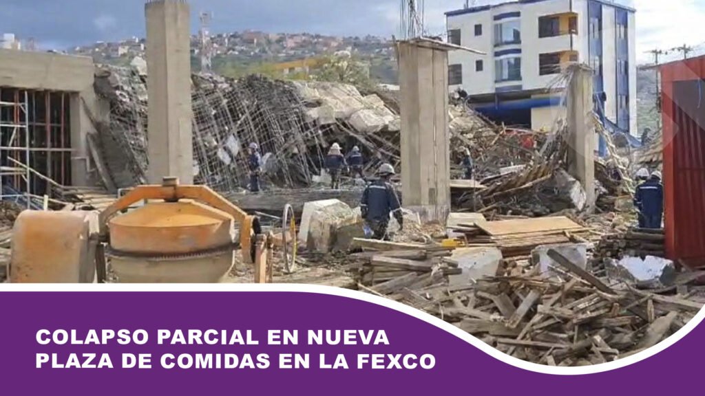 Colapso parcial en nueva plaza de comidas en la Fexco