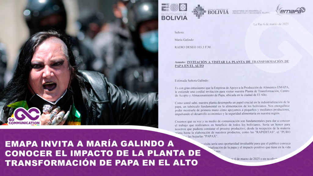 EMAPA invita a María Galindo a conocer el impacto de la planta de transformación de papa en El Alto