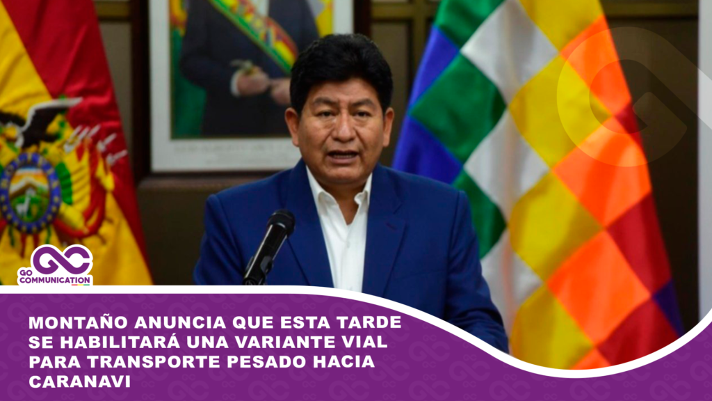 Montaño anuncia que esta tarde se habilitará una variante vial para transporte pesado hacia Caranavi