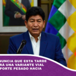 Montaño anuncia que esta tarde se habilitará una variante vial para transporte pesado hacia Caranavi