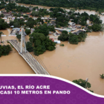 Por las lluvias, el río Acre se eleva a casi 10 metros en Pando