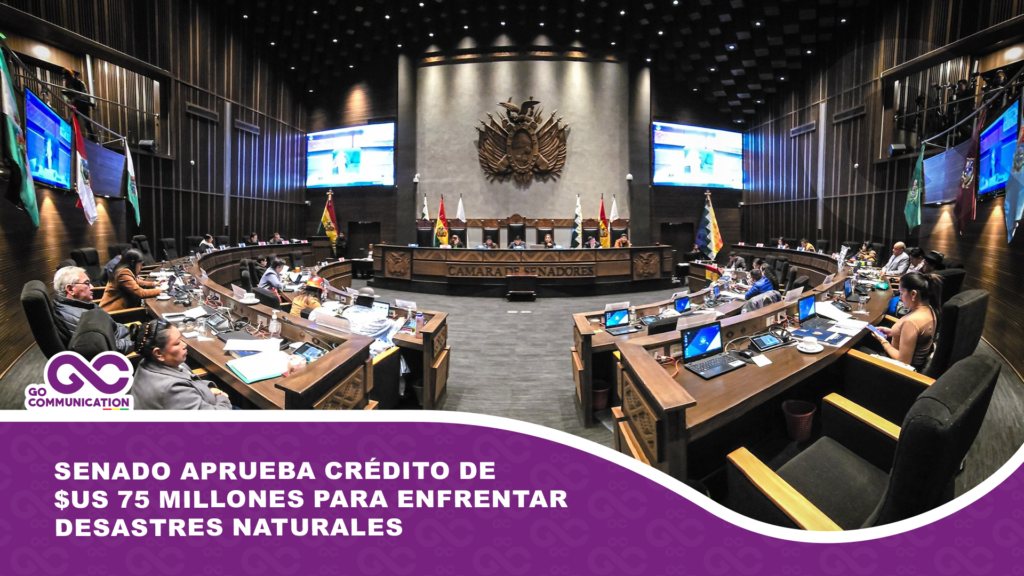 Senado aprueba crédito de $us 75 millones para enfrentar desastres naturales